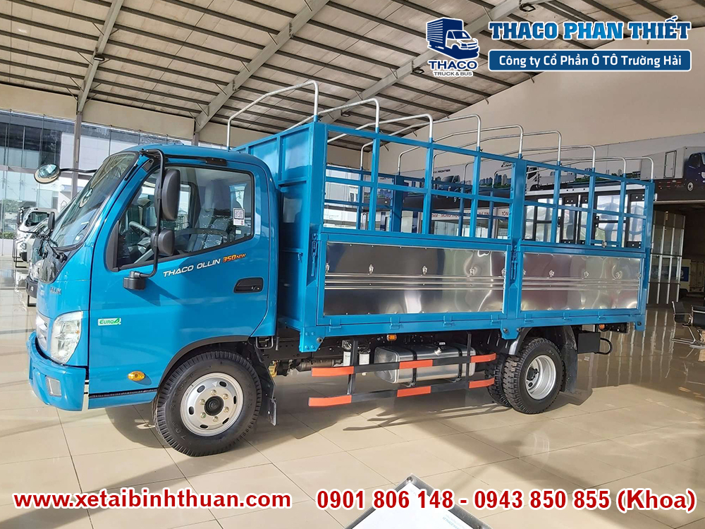 Xe tải Thaco Ollin 350 Thùng bạt tải trọng 2.15 tấn euro 4