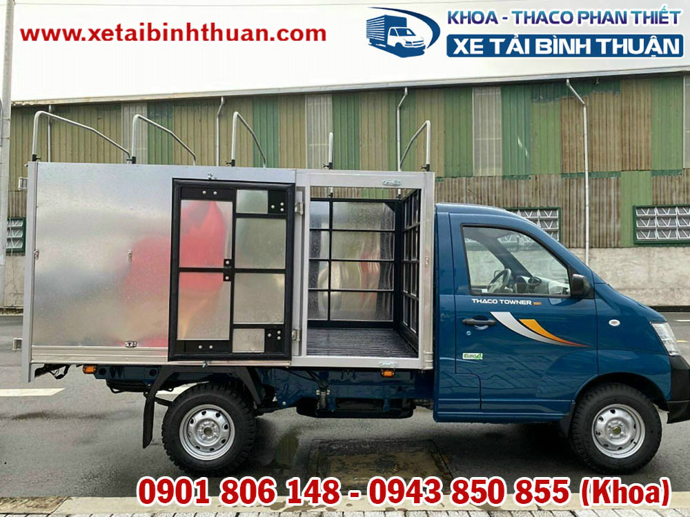 Xe tải Towner990 Thùng Mui Bạt 990 KG Có Cửa Hông