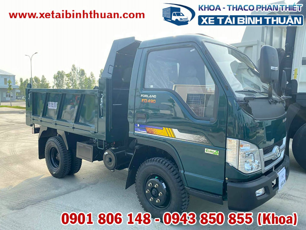 Xe Ben FD 490 Tải Trọng 2.490 KG Xanh Rêu